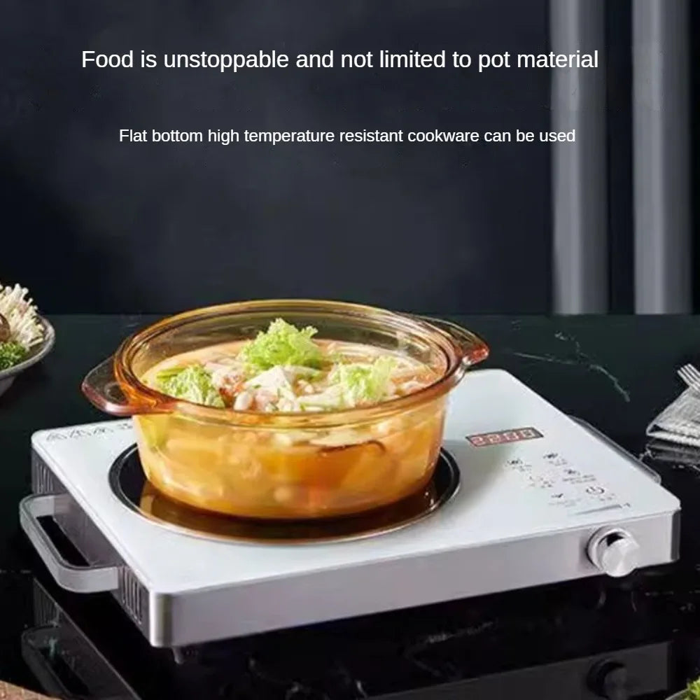 Electric Hot Plate 2200W Portable Electric Stove Countertop Infrared Single Burner For Home,Adjustable Temperature Easy to Clean