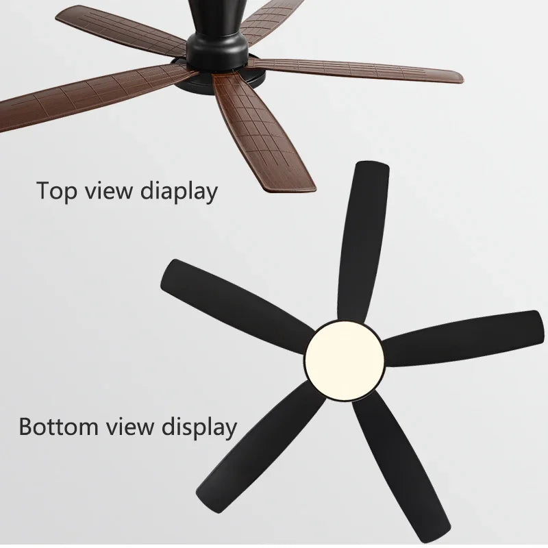 72Inch Ceiling Fan Llights Strong Winds Living Room DC Remote Control Ceiling Fan Light Atmosphere Mute with Fan Chandelier