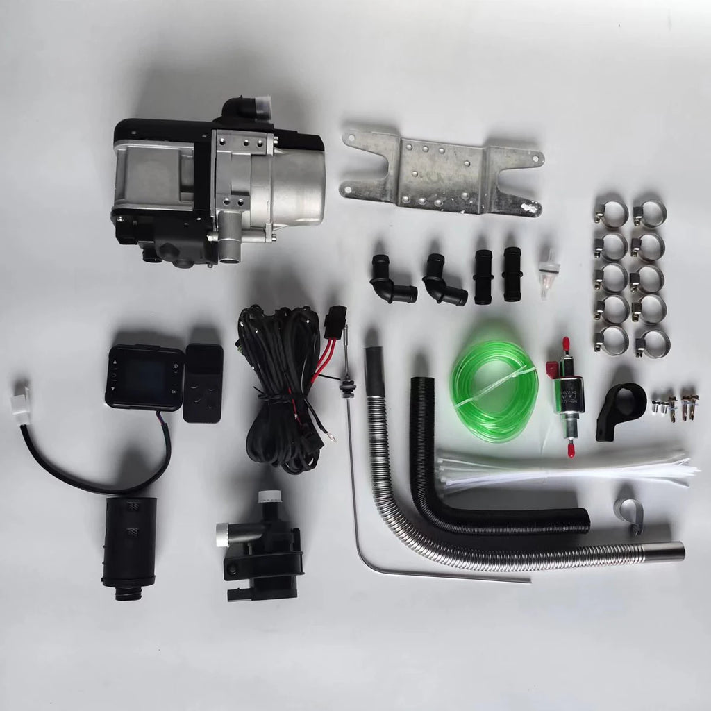 12V 6KW Diesel Preheater Fuel Liquid Heater LCD Switch Parking Heating Device For Trucks Van Car