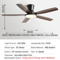 72Inch Ceiling Fan Llights Strong Winds Living Room DC Remote Control Ceiling Fan Light Atmosphere Mute with Fan Chandelier