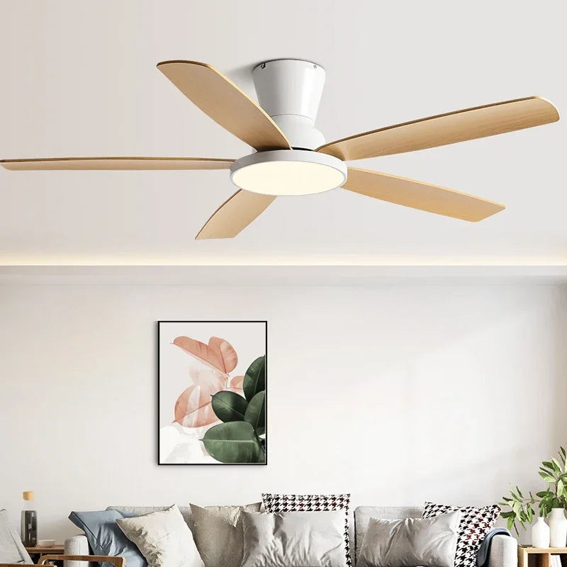 72Inch Ceiling Fan Llights Strong Winds Living Room DC Remote Control Ceiling Fan Light Atmosphere Mute with Fan Chandelier