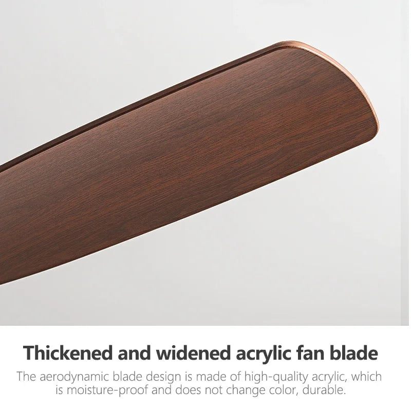 72Inch Ceiling Fan Llights Strong Winds Living Room DC Remote Control Ceiling Fan Light Atmosphere Mute with Fan Chandelier