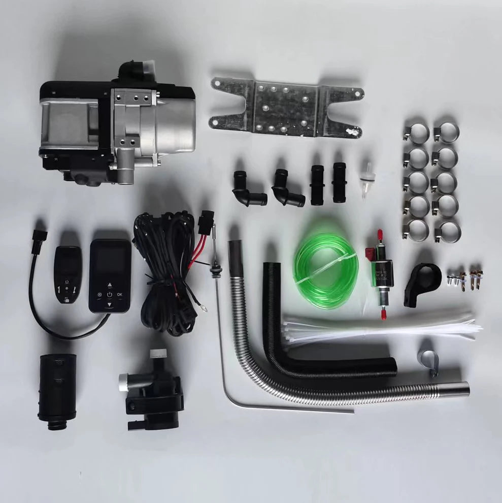 12V 6KW Diesel Preheater Fuel Liquid Heater LCD Switch Parking Heating Device For Trucks Van Car