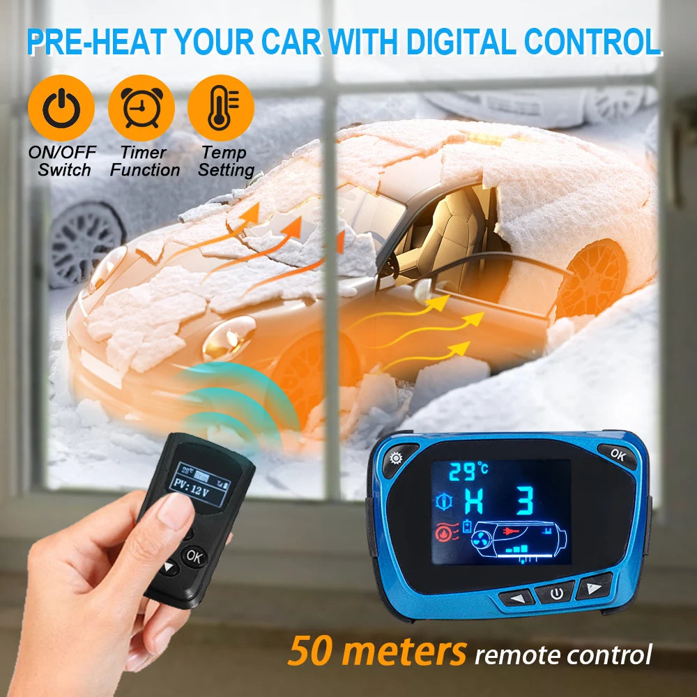 12V&24V&220V 2-8KW Parking Heater with Bluetooth Horizontal New Package for Indoor/Outdoor Use in Various Vehicle Models